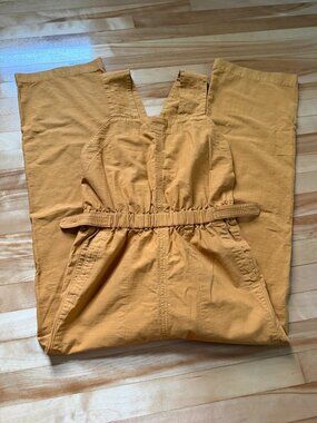 Everlane Mustard Yellow Cotton Jumpsuit